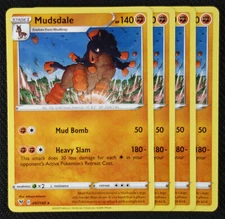 Pokemon Cards 4x Mudsdale 097/185 Playset Vivid Voltage NM/M