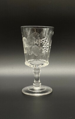 EAPG Antique Victorian L. G. Wright Strawberry & Current Grape Wine Water Goblet
