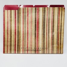 Creative Memories File Mate Folders Organizer 11" X 9 Stripes Scrapbooking Paper