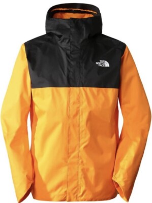 Men’s The North Face Quest Zip In Waterproof Jacket Small Orange/Black 