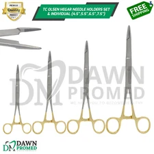 T/C Olsen Hegar Suture Needle Holder Driver Cutting Scissors Surgical German GR