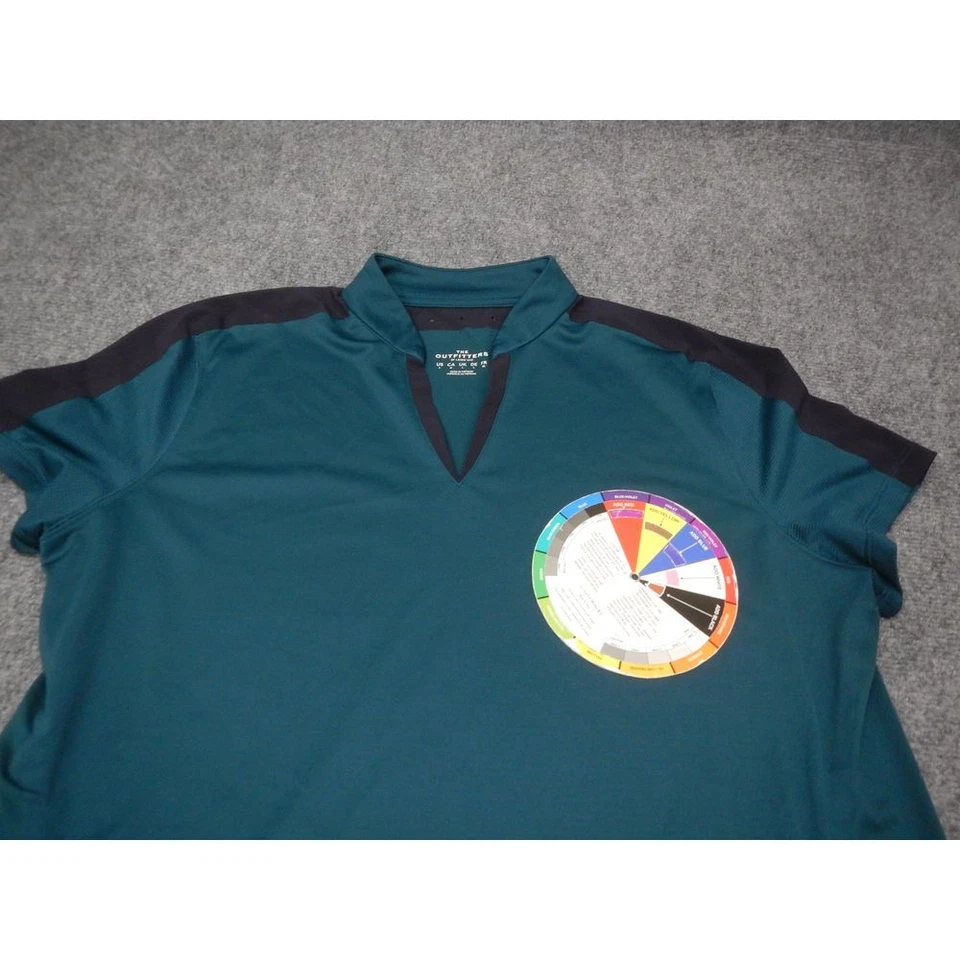 Camisa polo atlética Lands End The Outfitters azul verdoso para mujer grande manga corta Foto 2 de 4