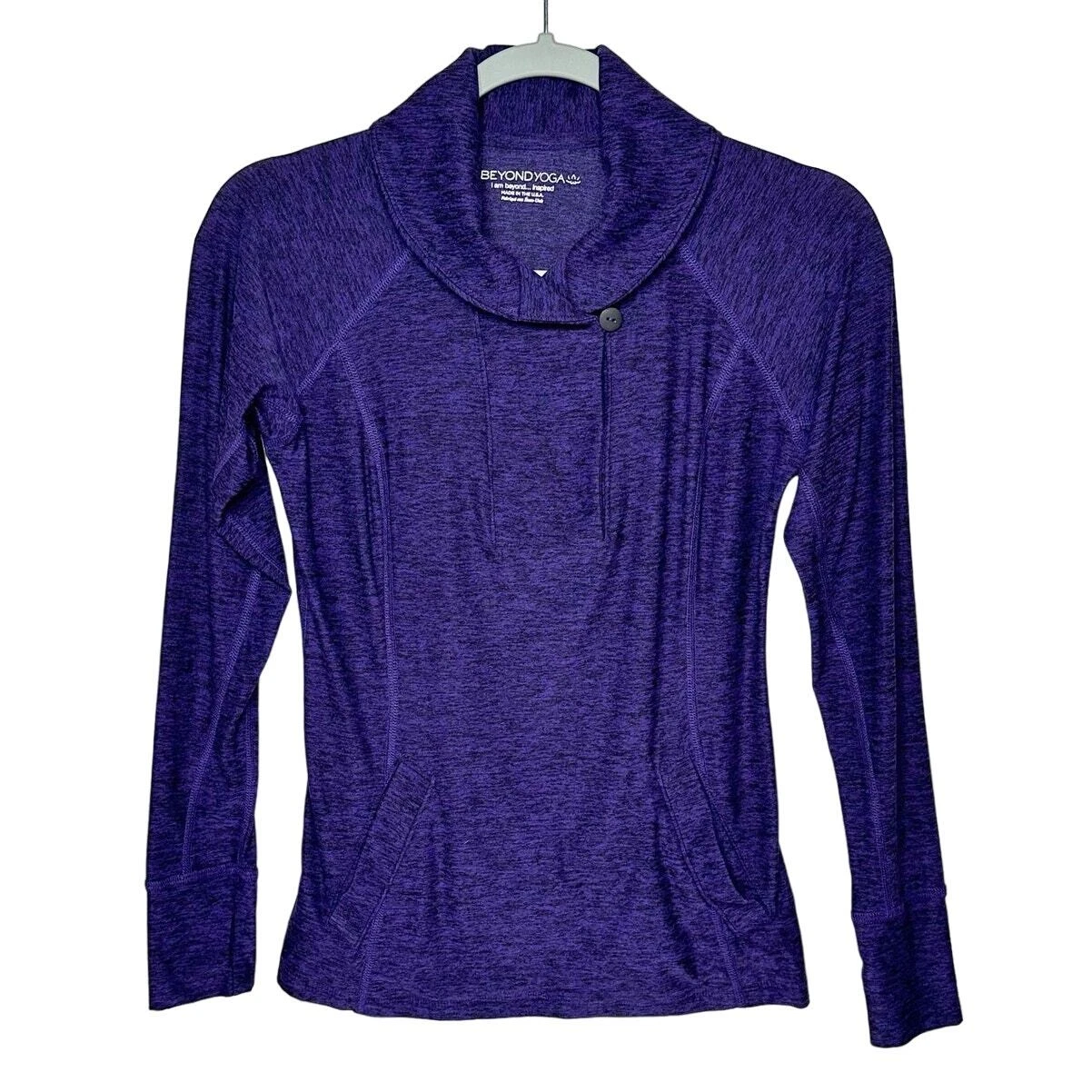beyond-yoga cowl neck long sleeves pullover shirt