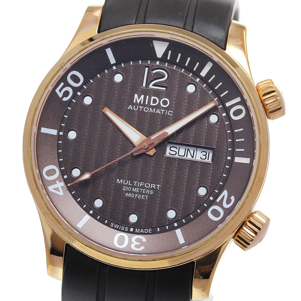 MIDO Multifort M005930A Day date Brown Dial Automatic Men's