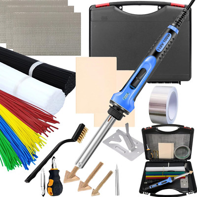 Plastic Welder - 110V-100W Plastic Welding Kit With 140 Plastic Rods, 3 Tips, 3