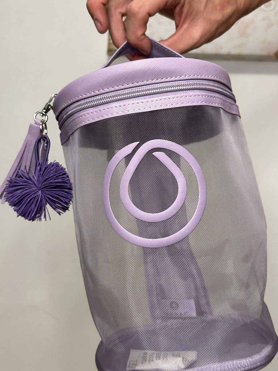 Monat Purple Round Travel Makeup Bag Toiletries Case Round