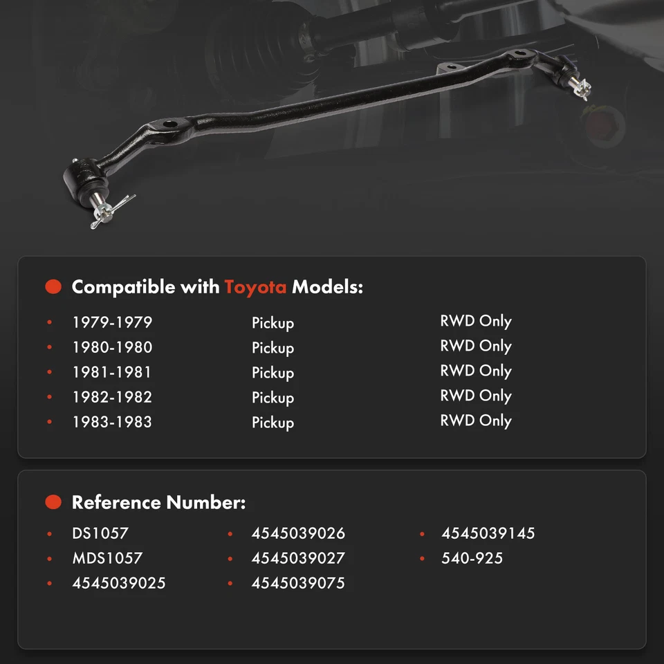 Eslabón central delantero para camioneta Toyota 1979 1980 1981 1982 1983 tracción trasera Foto 2 de 4