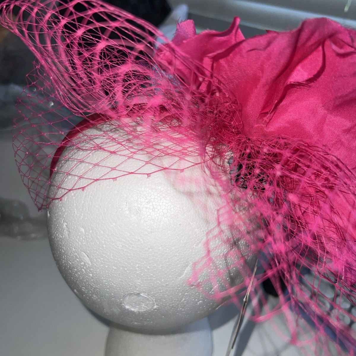 August Hats Feather Flower Fascinator, Fuchsia, NWT (O2) | eBay display picture 3