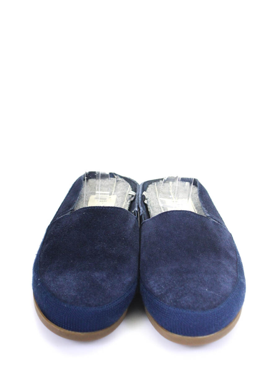Mulo x Hamilton & Hare Mens Suede Slip On Slides Slippers Navy Blue