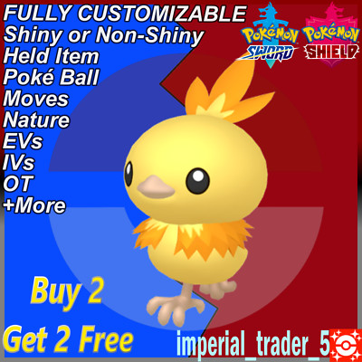 Pokémon Sword and Shield   Shiny Torchic   W/ Best 6IV Customizable