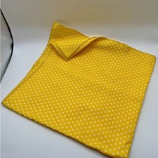 Vintage Yellow Polka Dot Scarf