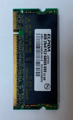 Elpida 4GB 2Rx8 PC2-6400S-666 DDR2 RAM Laptop Memory