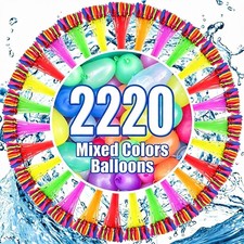 2220PCS Quick Fill Self Sealing Water Balloon Multi Color Pool Beach Water Game