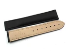Omega Strap Black Rubberized Leather 20/18mm Sport Handcrafted Deployant New