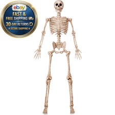 6.9 FT Halloween Posable Life Size Skeleton, Full Body Realistic Skeleton Bones