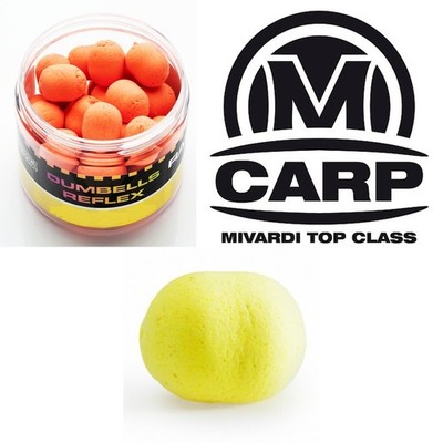 70g ''MIVARDI'' gelbe Pineapple Rapid Dumbells Reflex 18 mm PopUp (18,27Euro/100g)