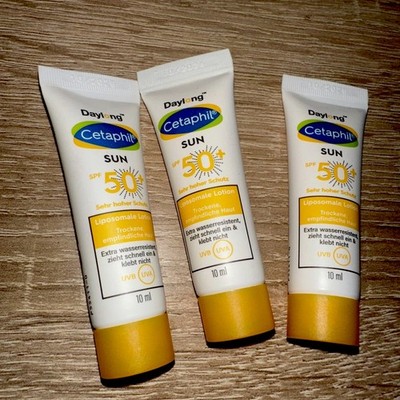 3 Proben je 10 ml Cetaphil  Sun Daylong SPF 50+ Liposomale Lotion MHD 10.2026
