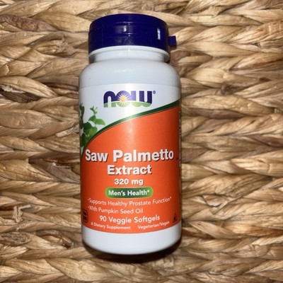NOW Saw Palmetto Extract (320mg)  90 Veggie Softgels Best By 02/2026