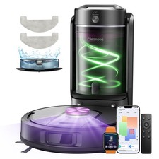 Vexilar Robot Vacuum and Mop with Multi-Cyclone Bagless Self Emptying Docking