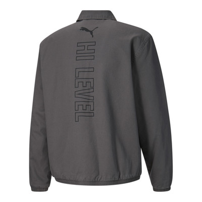 PUMA X Cordae Button Up Jacket Mens Grey Casual Athletic Outerwear