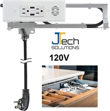 ✳️Duty Free✳Docking Drawer 1514-110 Blade In-Drawer Outlet (2) 15 Amp AC - White