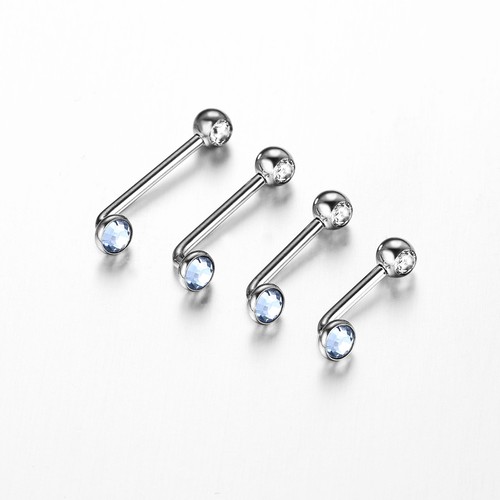 1 Pc 14G Titanium Crystal Christina Piercing VCH Piercing Women Genital Jewelry - Picture 12 of 19