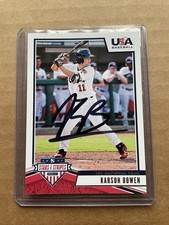 2019 Panini Stars & Stripes USA Baseball Karson Bowen Signed Autographed