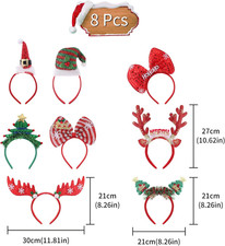 Housoutil Rentier Haarreif – 2er Pack, Weiches Plüsch-Geweih – Weihnachts-Kopfbedeckung Für Partys & Feste