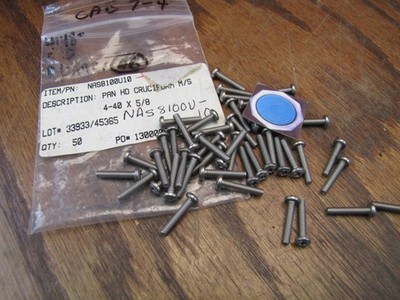 #4-40 UNC 5/8'' coarse thread cruciform/Phillips (46)  Machine Screws NAS8100U10