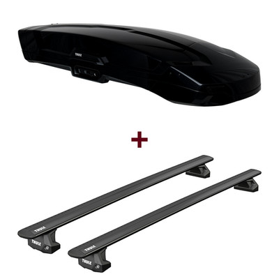 Dachbox Thule Vector M + Dachträger Thule WingBar EVO für VW T5 Caravelle neu