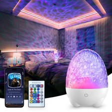 Northern Lights Projector, 17 Colors RGB Aurora Night Light with Bluetooth Sp...