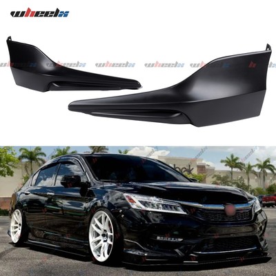 HFP Style Front Bumper Lip Apron For 16-17 Honda Accord Sedan 4Dr Painted Black