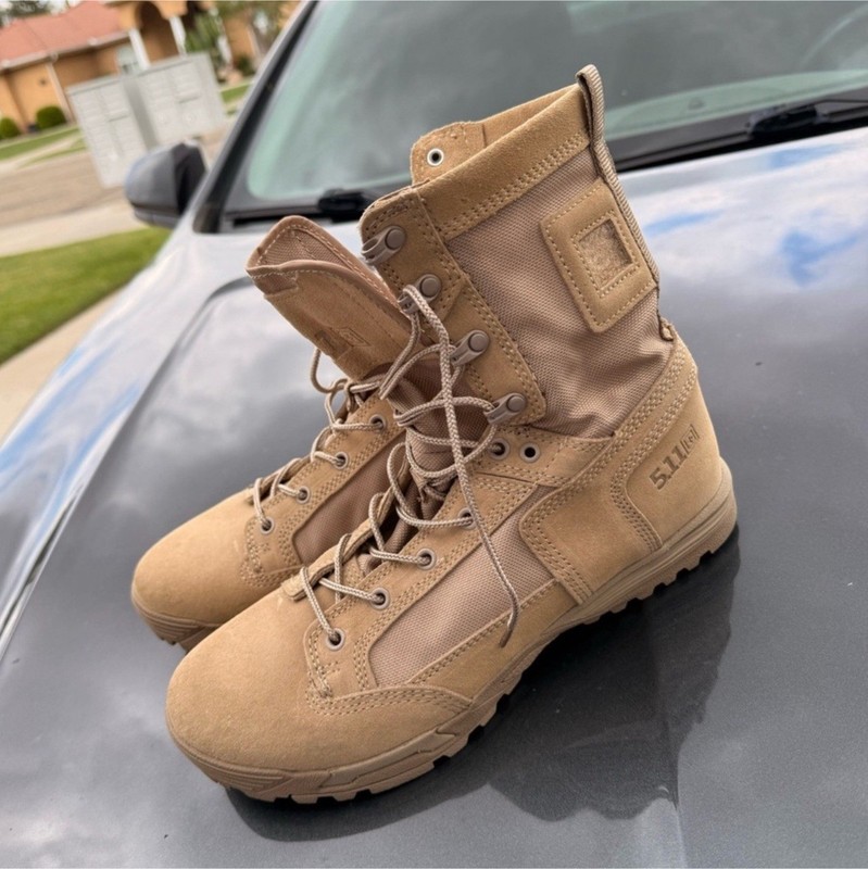 5.11 Tactical Lightweight Recon Lace-Up Tactical Boots Coyote Brown Men's 10.5 M