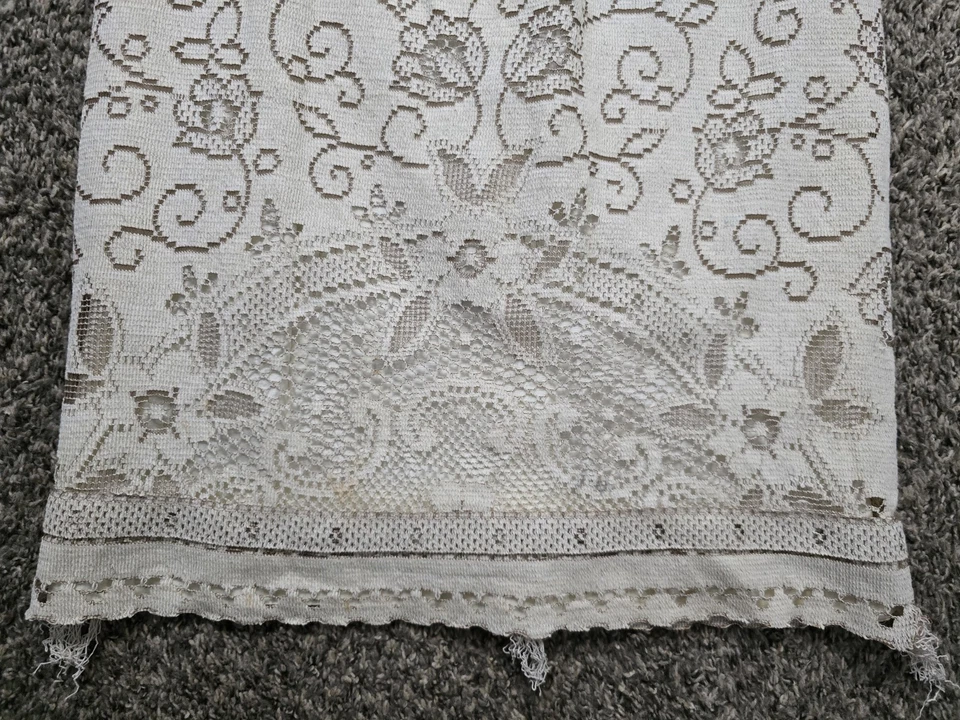 Винтажный 60-х 70-х крючком кружева мини-платье XS XXS маргаритки цветочный слоновой кости Mod Dolly - Изображение 3 из 4