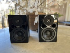 Fostex PM0.4 Powered Studio Monitor Speakers Black Matching Pair Tested Working