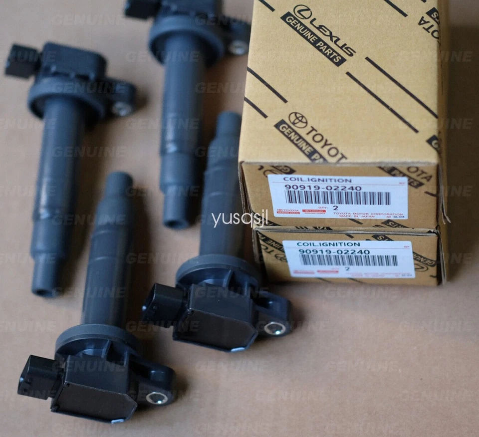 4PCS OEM 90919-02240 Ignition Coils For 2001-2010 Toyota Yaris Prius Echo - Image 4 of 4