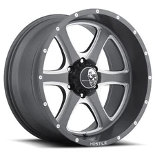 20x12 Hostile H105 Exile Iron Cut (Grey) Wheel 6X135 (-44mm)