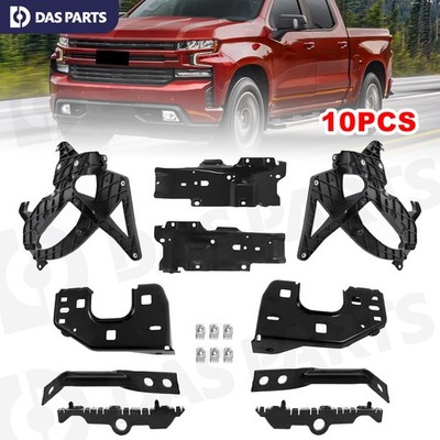 10PCS Front Bumper Bracket Support Retainer For 2019-2025 Chevy Silverado 1500