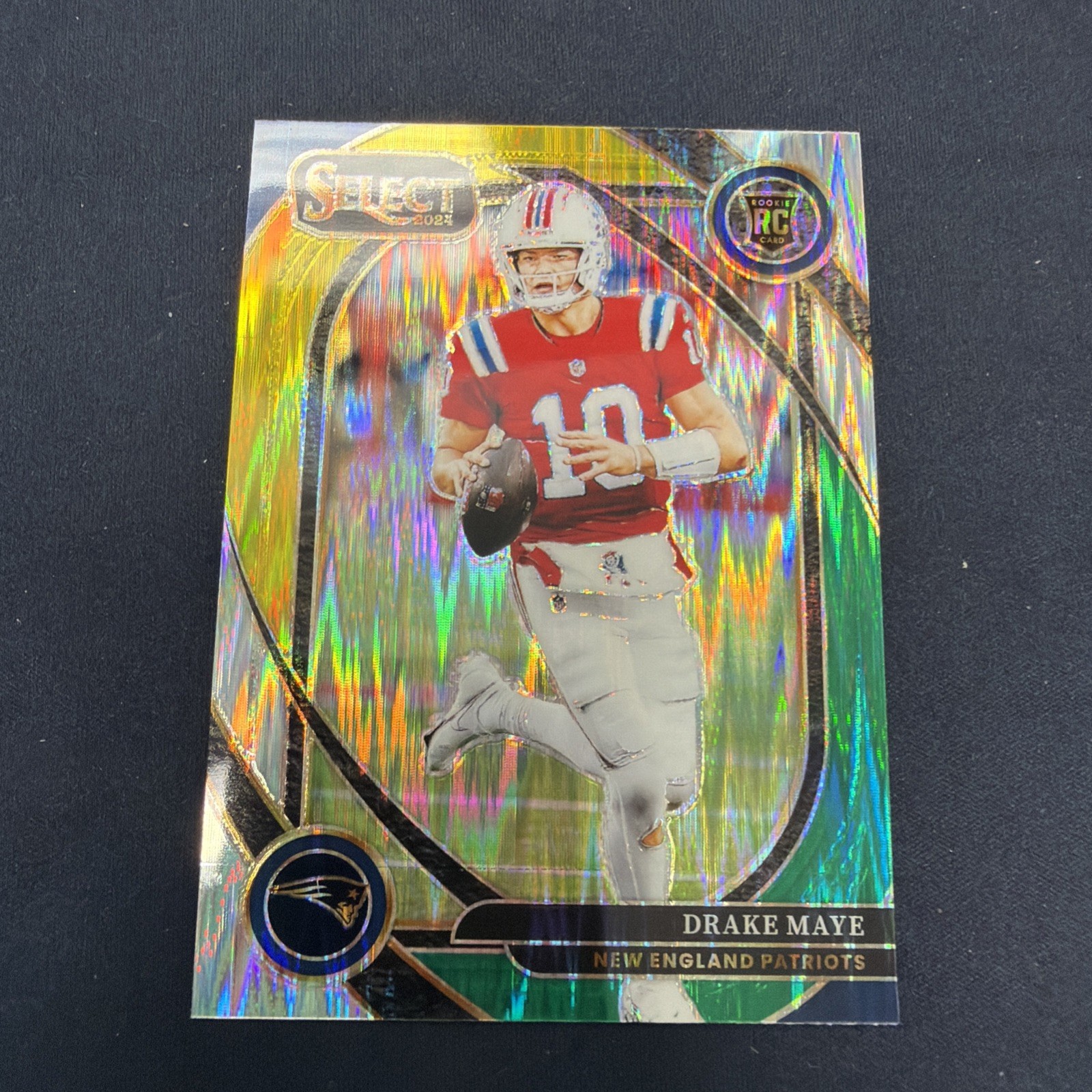 2024 Select Club Level Drake Maye #218 Green & Yellow Shock Rookie Rc 251275