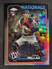 2024 Topps Chrome Logofractor Edition #85 Drew Millas RC Nationals Rookie