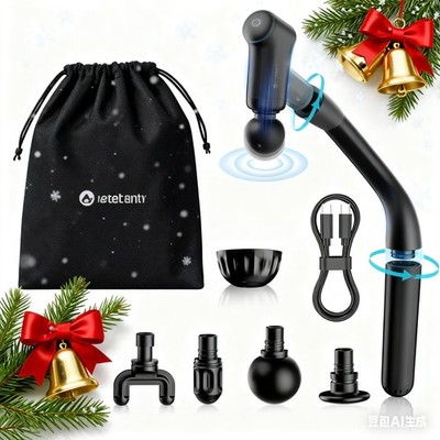 Perfekte Entspannung: Tragbare Massagepistole mit Turbo-Modus und Zusatzgriff