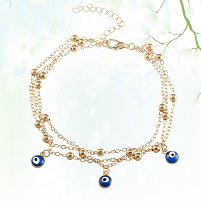  Bohemia Chic Mini Evil Eye Style Fußkettchen Dangle Fußkettchen für Barfuß