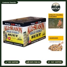 Case of 10 High Energy Suet Cakes - Perfect for Attracting Colorful Songbirds