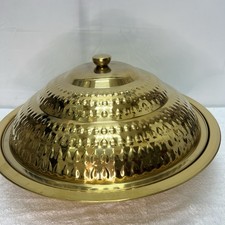 Golden Stainless Steel Big Rice Serving Thal Arabic Style Food Serveware Kitchen