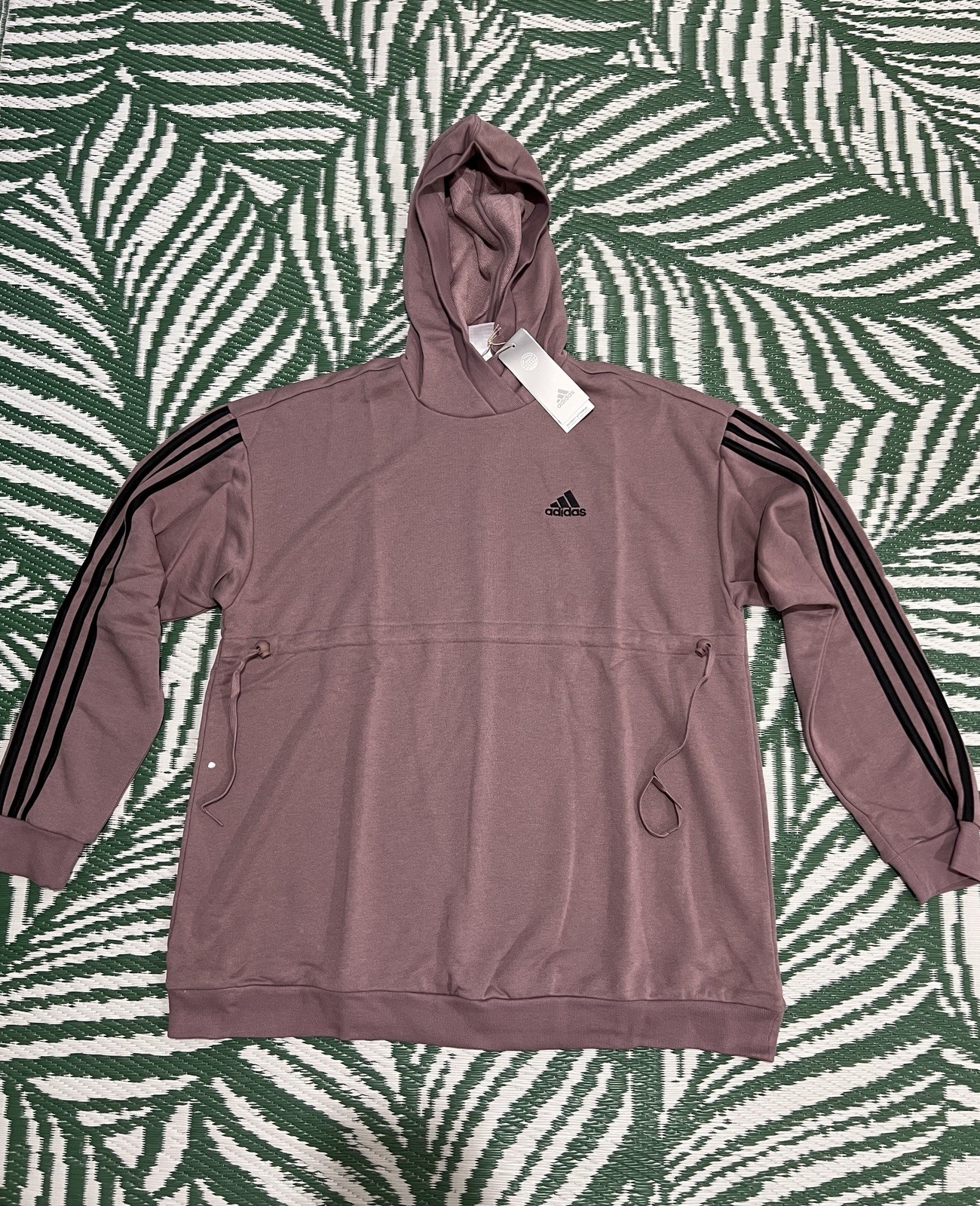 Adidas Pink Maternity Hoodie Sweatshirt Womens UK8-10 S Oversized New