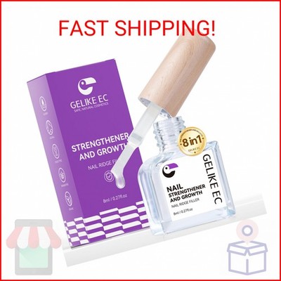 Nail Ridge Filler For Damaged Nails: Gelike ec 8 in 1 Nail Strengthener for Thin