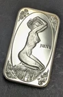 Vintage Crown Mint Beauties June .999 Fine 1oz Silver Art Bar