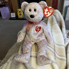 BNWT Retired Ty Beanie Babies Plush 2001 Signature Bear New Tags Perfect