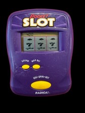 Vintage 1997 Radica Pocket Slot Handheld Electronic Casino Game Tested