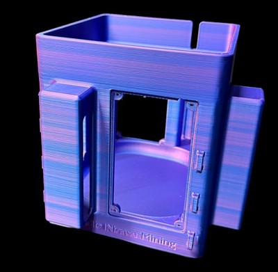 Red/Blue 4-Bitaxe Gamma Cooling Tower  - Great for Overclocking (CASE ONLY)